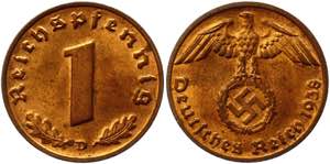 Germany - Third Reich 1 Reichspfennig 1938 D ... 