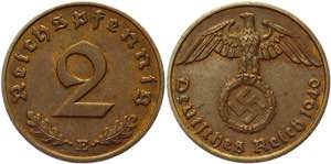 Germany - Third Reich 2 Reichspfennig 1940 E ... 