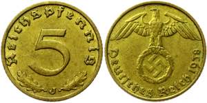 Germany - Third Reich 5 Reichspfennig 1938 J ... 