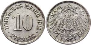 Germany - Empire 10 Pfennig 1912 J - KM# 12; ... 
