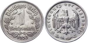 Germany - Third Reich 1 Reichsmark 1933 F - ... 