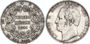 German States Baden 3-1/2 Gulden / 2 Taler ... 