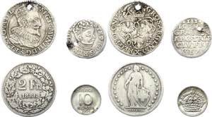 World Lot of 4 Silver Coins 1582 - 1956 - ... 