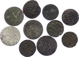 Europe Lot of 10 Coins 1523 - 1803 - Various ... 