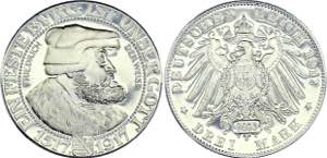 Germany - Empire Saxony 3 Mark 1917 (2003) - ... 