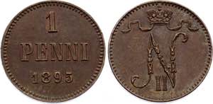 Russia - Finland 1 Penni 1895 - Bit# 458; ... 