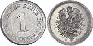 Germany - Empire 1 Pfennig 1917 E Error - ... 