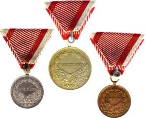 Austria - Hungary Lot of 3 Medals for ... 