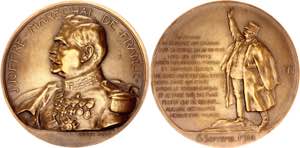 France Bronze Medal Marshal Joseph Joffre ... 