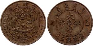 China Honan 5 Cash 1909 (ND) Pattern