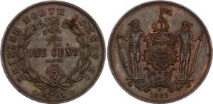 British North Borneo 1 Cent 1882 H