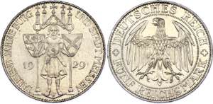 Germany - Weimar Republic 5 Reichsmark 1929 E