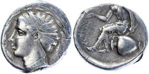 Ancient Greece Bruttium, Terina AR Nomos 440 ... 