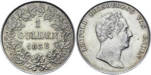 German States Baden 1 Gulden 1838