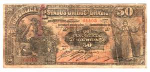 Brazil 50 Mil Reis 1893 ... 