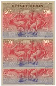 Czechoslovakia Ivancice 3 x 500 Korun 1919 ... 