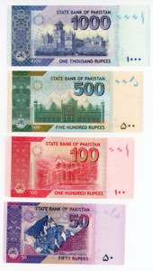 Pakistan Set of 7 Banknotes 2006 - 2008 ... 