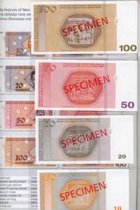 Bosnia & Herzegovina Full Set of Banknotes ... 