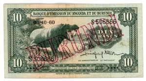 Burundi 10 Francs 1960 - ... 