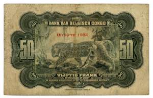 Belgian Congo 50 Francs 1951