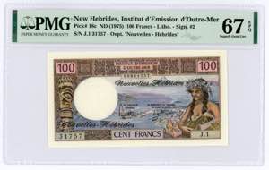 New Hebrides 100 Francs ... 