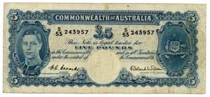 Australia 5 Pounds 1952