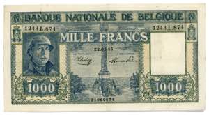 Belgium 1000 Francs 1945