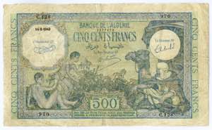 Algeria 500 Francs 1943