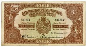 Tonga 4 Shillings 1941