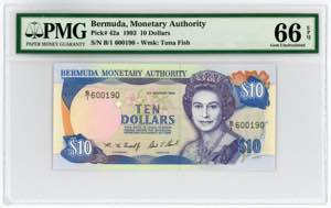 Bermuda 10 Dollars 1993 ... 