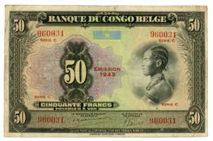 Belgian Congo 50 Francs ... 