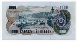 Austria 1000 Schilling 1961 Specimen