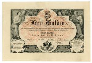 Austria 5 Gulden 1866 - ... 