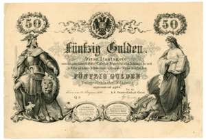 Austria 50 Gulden 1866