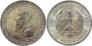 Germany - Weimar Republic 5 Reichsmark 1927 F