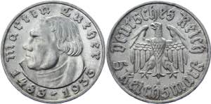 Germany - Third Reich 5 Reichsmark 1933 A ... 