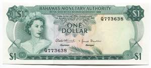 Bahamas 1 Dollar 1968