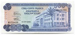 Burundi 500 Francs 1985