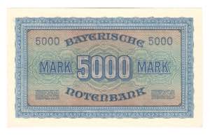 Germany - Weimar Republic Bavaria 5000 Mark ... 