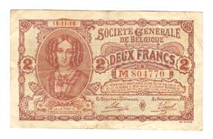 Belgium 2 Francs 1916 ... 