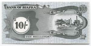 Biafra 10 Shillings 1968 - 1969 (ND)