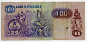 Angola 5000 Novo Kwanza on 100 Kwanzas 1991 ... 
