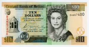 Belize 10 Dollars 2003