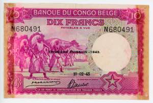 Belgian Congo 10 Francs ... 