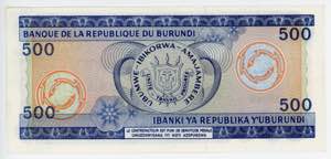 Burundi 500 Francs 1981