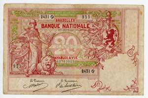 Belgium 20 Francs 1914