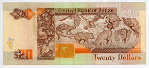 Belize 20 Dollars 1990