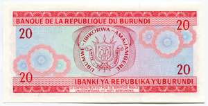 Burundi 20 Francs 1983