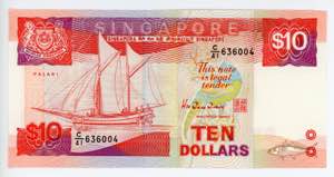Singapore 10 Dollars ... 