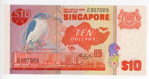 Singapore 10 Dollars ... 